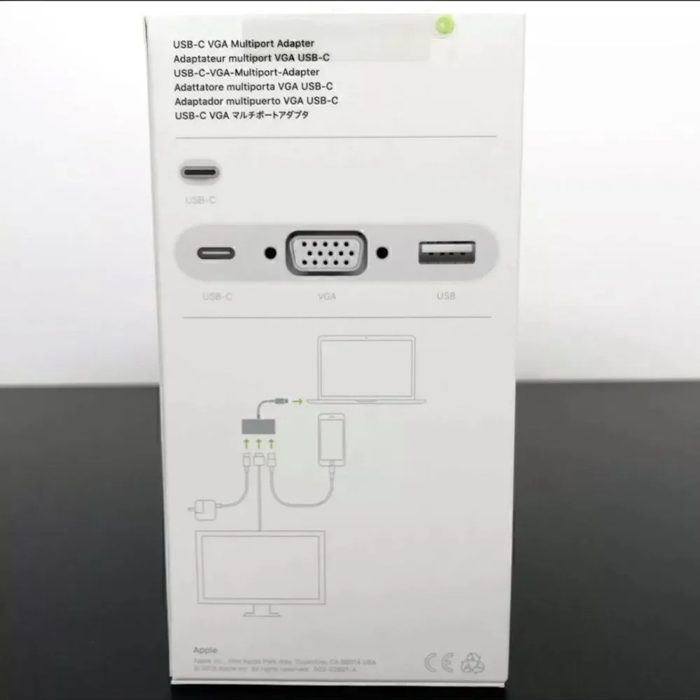 Apple USB-C VGA Multiport Adapter in White - AUTHENTIC + SEALED!